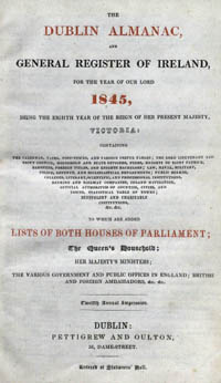 Pettigrew & Oulton, Dublin Almanac & General Register of Ireland