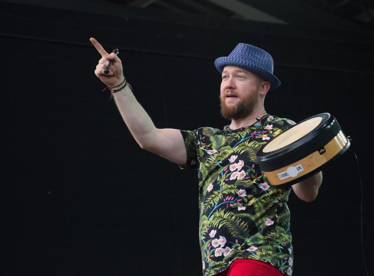 Irish Fest playing instrument