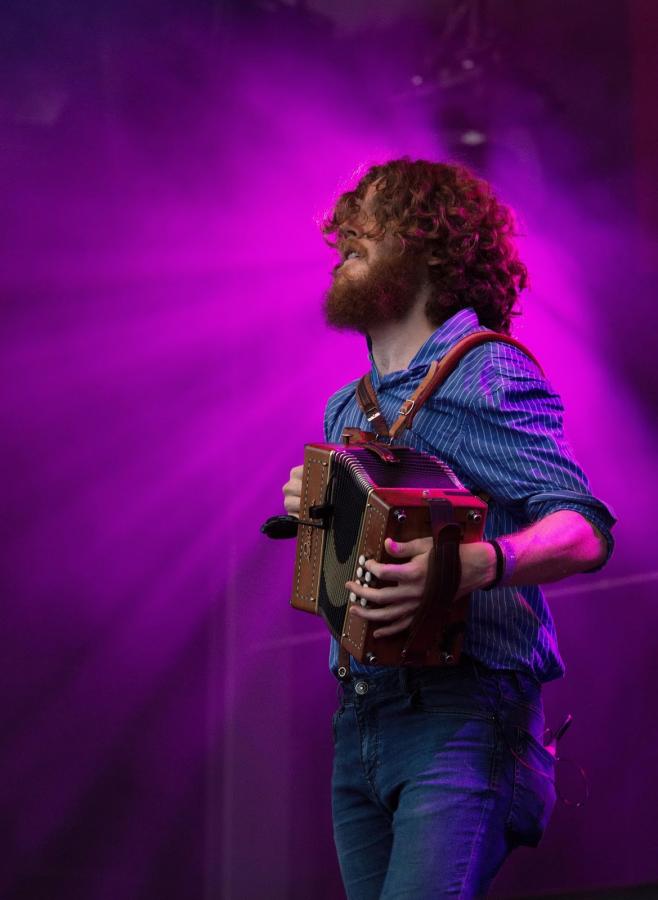 Irish Fest playing instrument