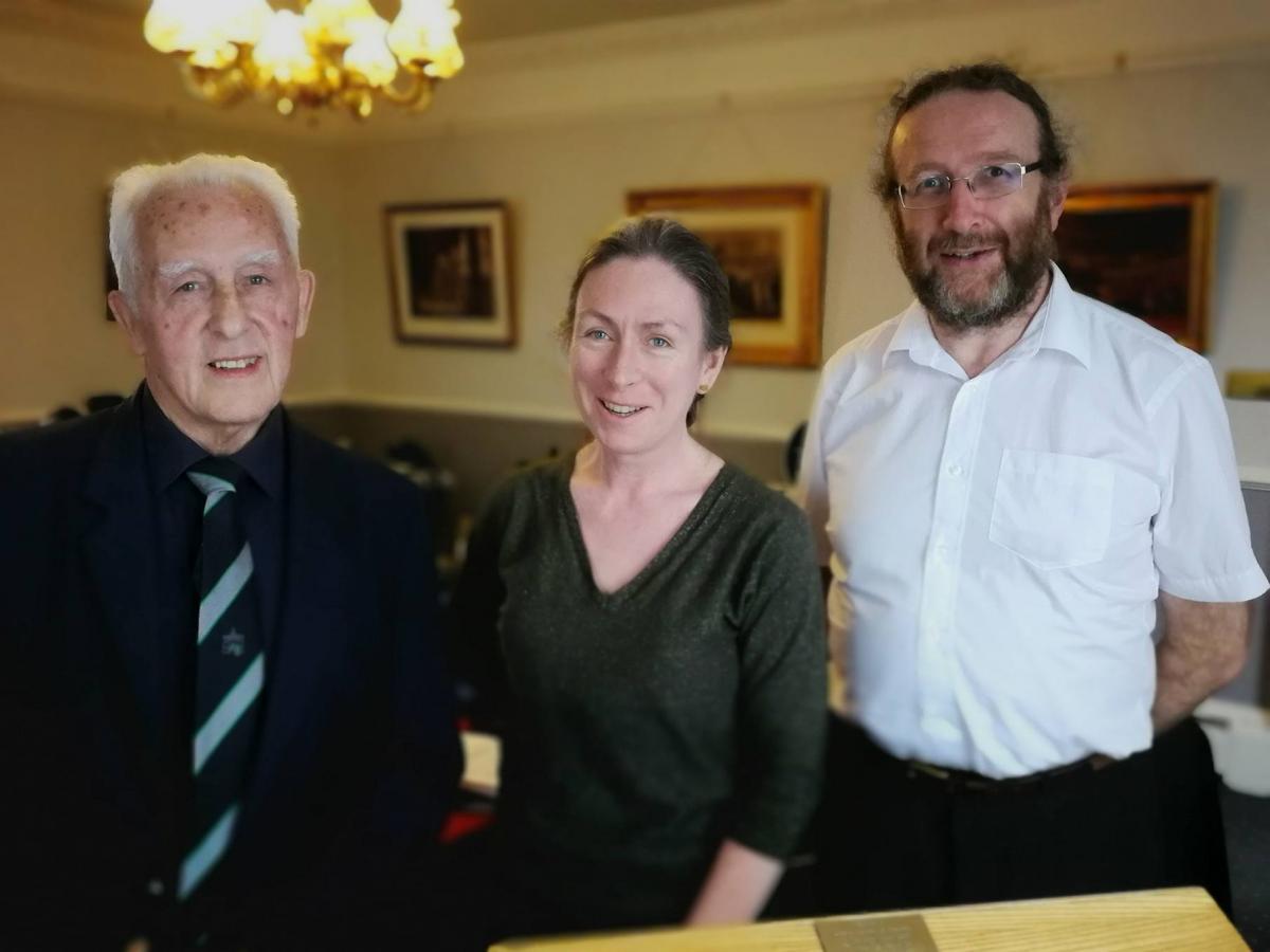 Fiona Fitsimons with speakers Dr. Patrick Waldron and Hiram Wood