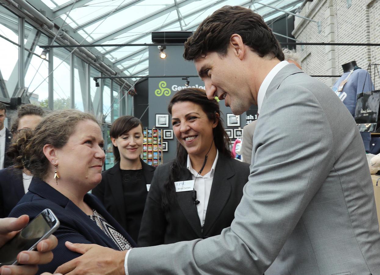 Irish Family History Centre Manager meets Prime Minister Justin Trudeau