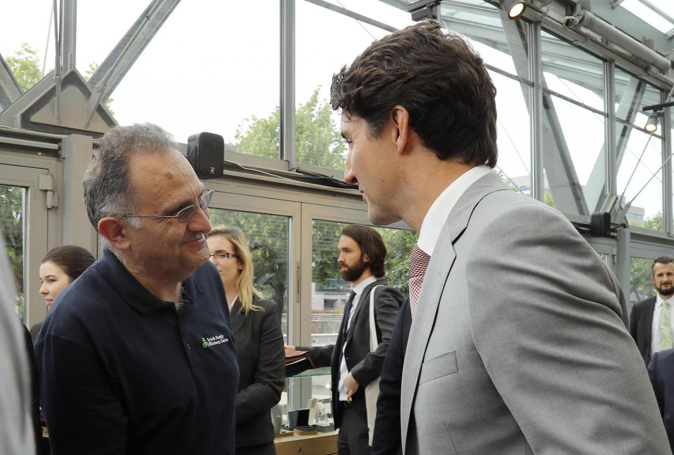 Gerard Lean meets Canadian Prime Minister Justin Trudeau