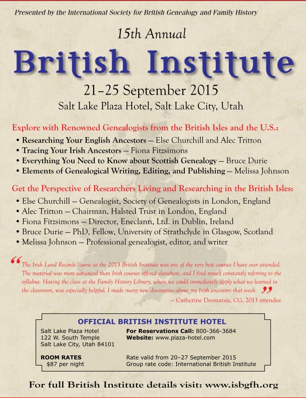 15th Annual British Institute