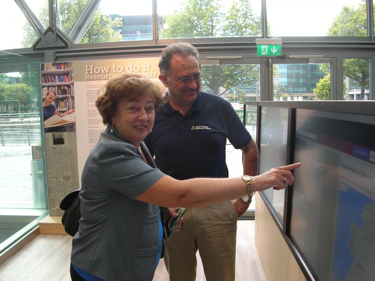 Catherine Murphy with IFHC staff member Gerard Leen