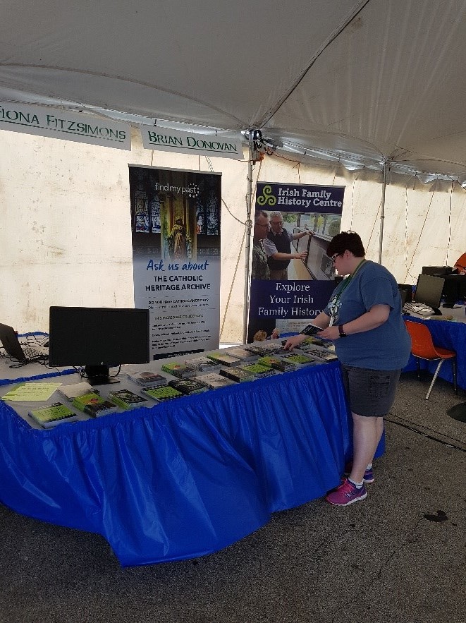 Fiona & Brian were bringing the Irish Family History Centre to the Genealogy area