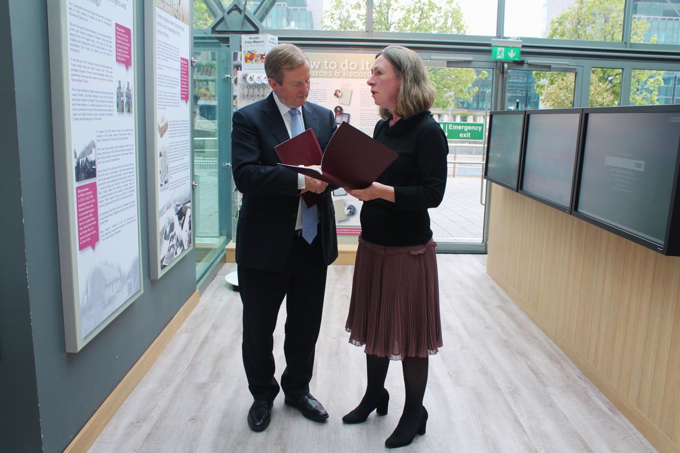 Enda Kenny Reads through his Family History with Fiona Fitzsimons