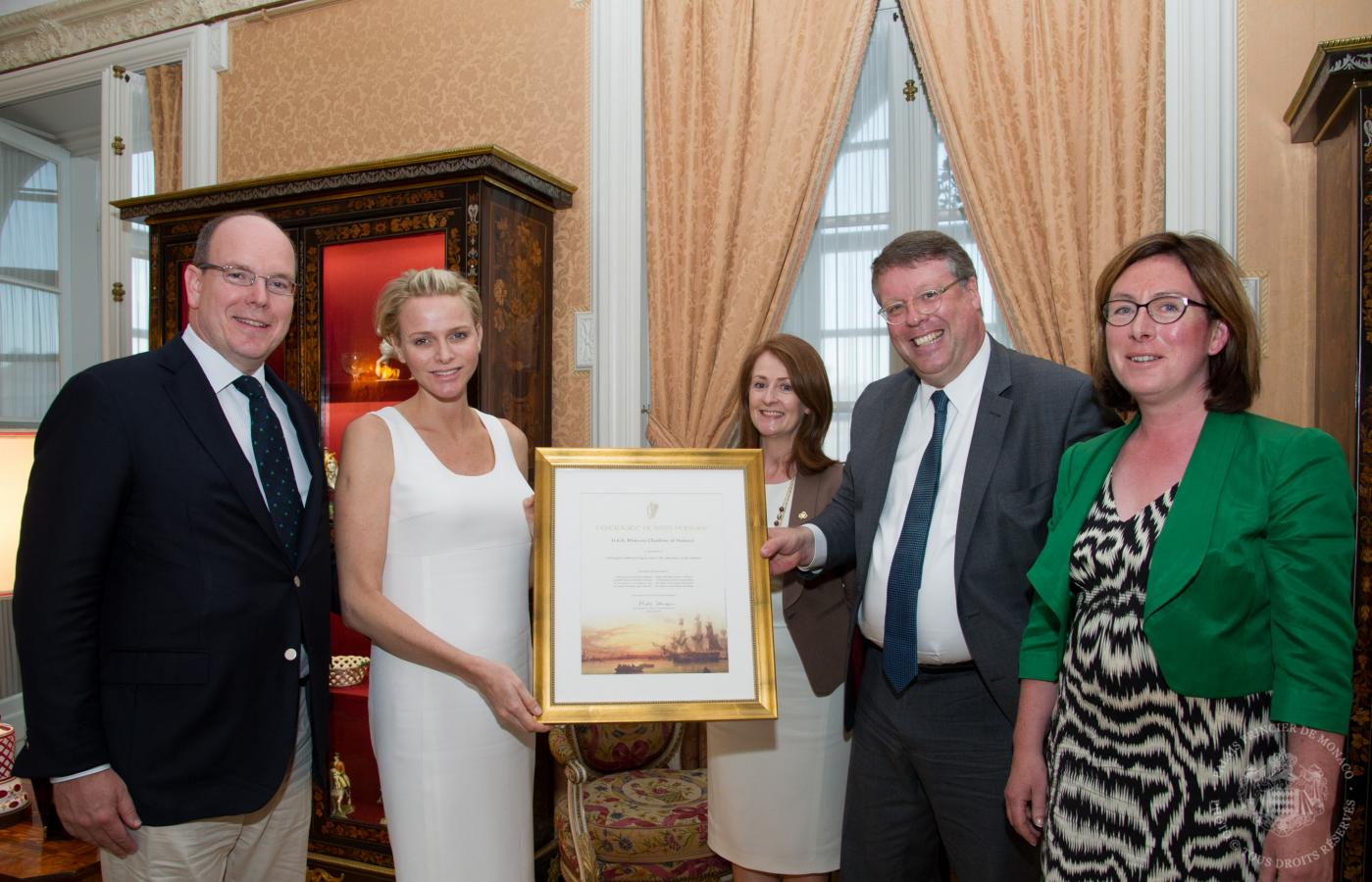 Fiona Fitzsimons with Princess Charlene of Monaco's descent