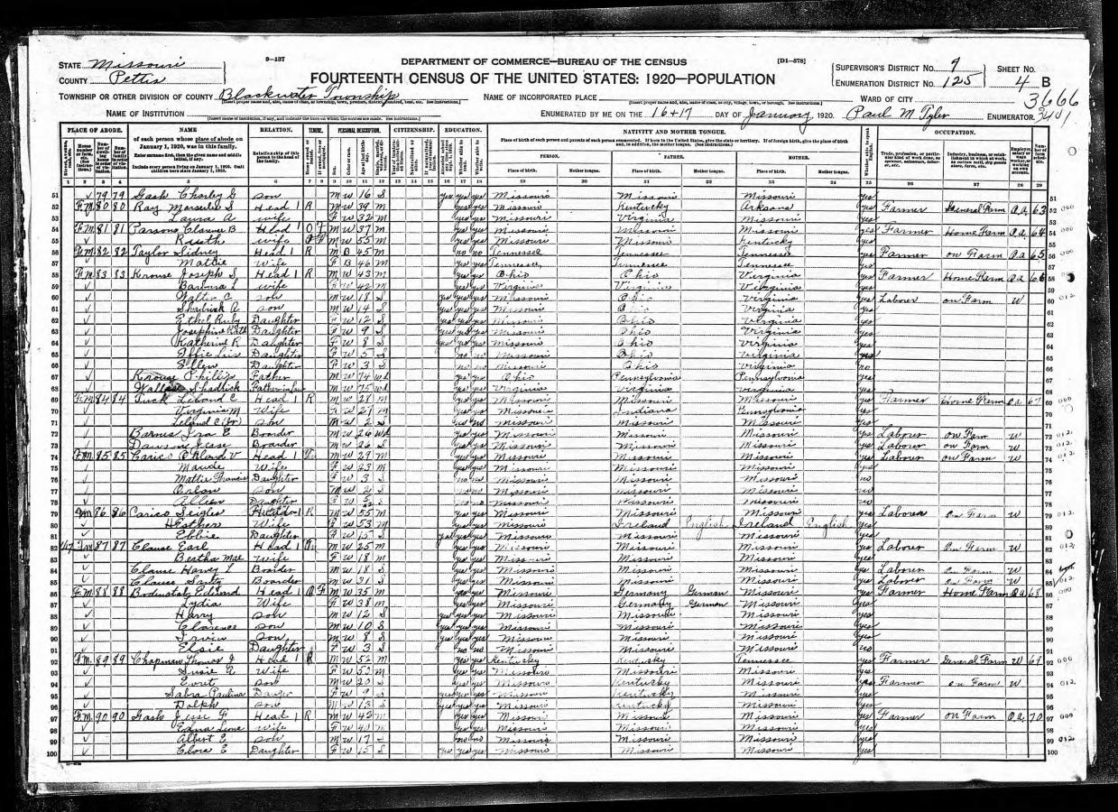 fourteenth census 1920 population