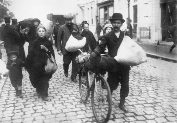 Belgian refugees in Antwerp, 1914
