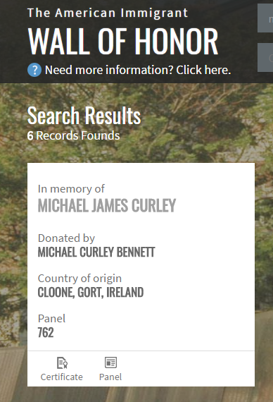 Honouring & Identifying Your Emigrant on American Immigrant Wall of Honor