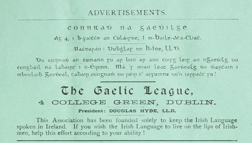 Ar labhair siad Gaeilge