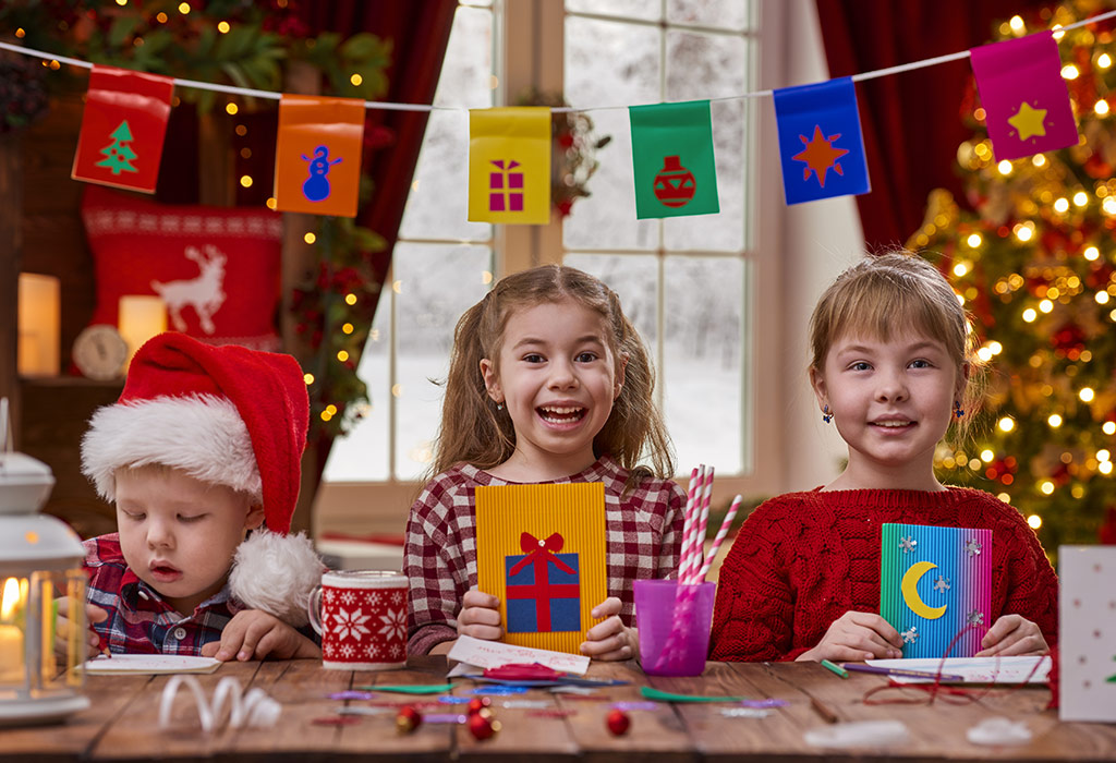 kids celebrating christmas