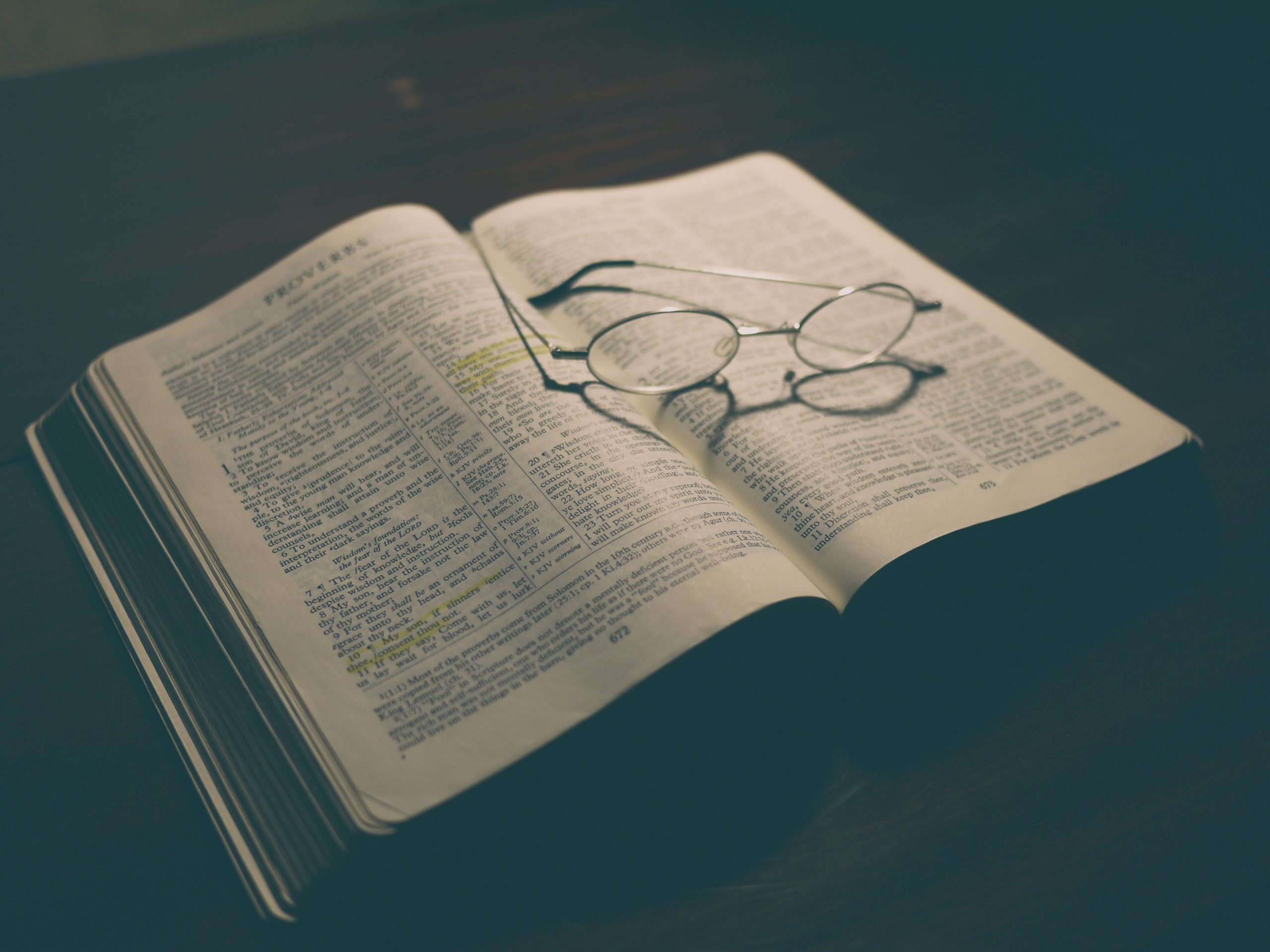 book and glasses