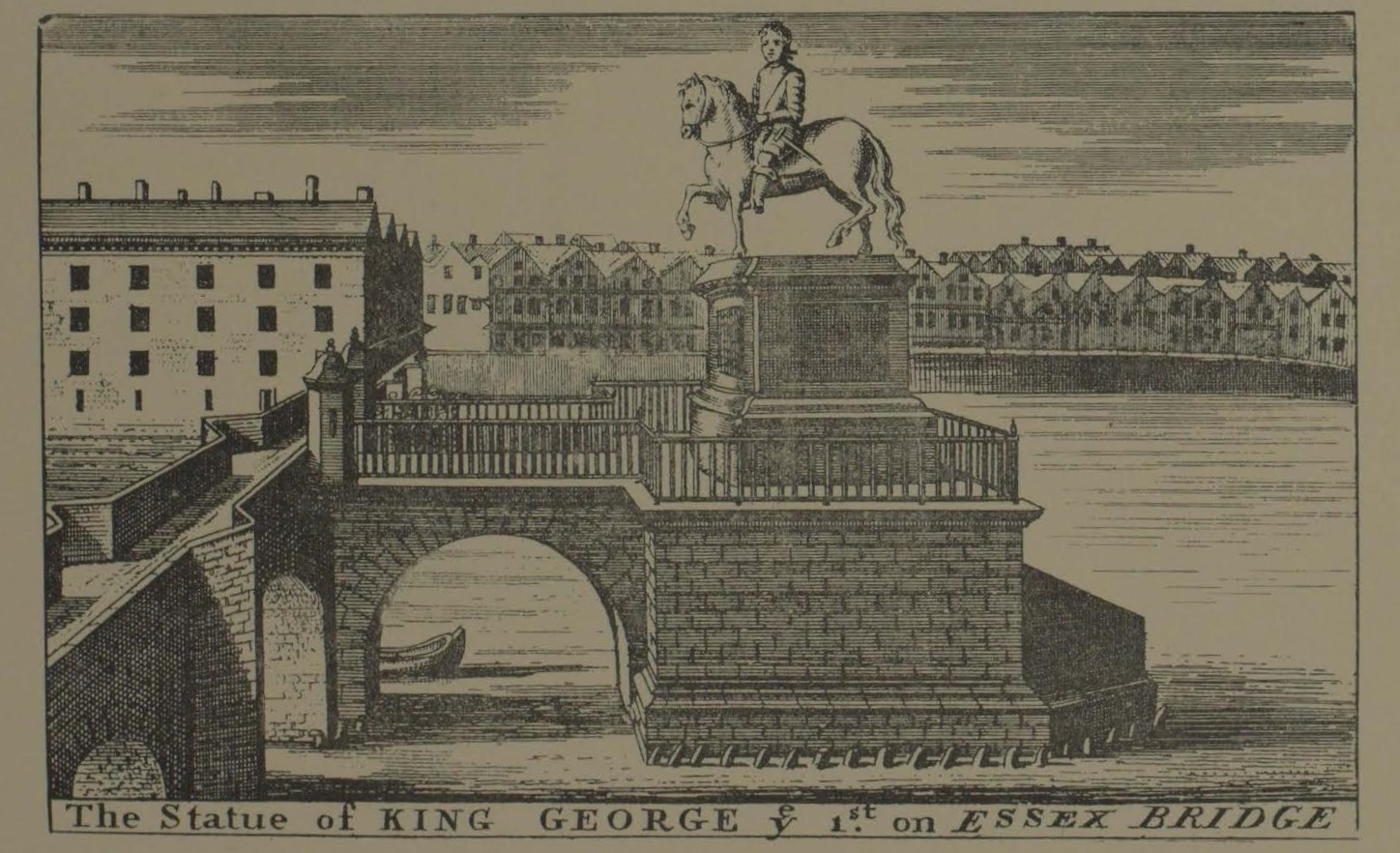 the statue of King George on Essex Bridge