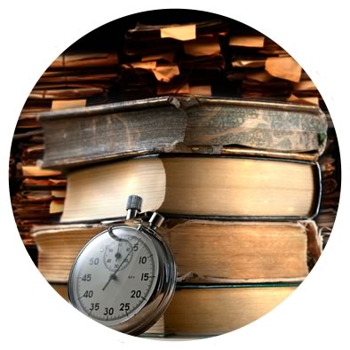 books and stopwatch