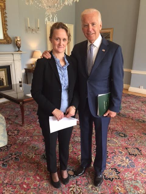Helen Moss and President Joe Biden