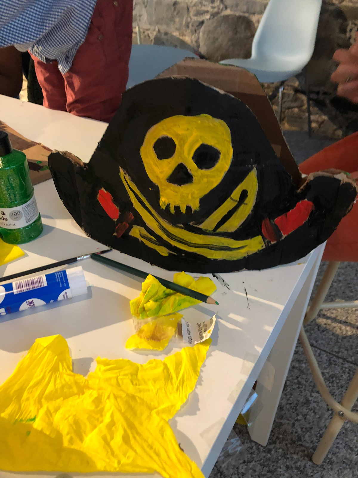 painting on pirate hat