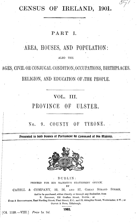 Census Reports: County Tyrone 1901