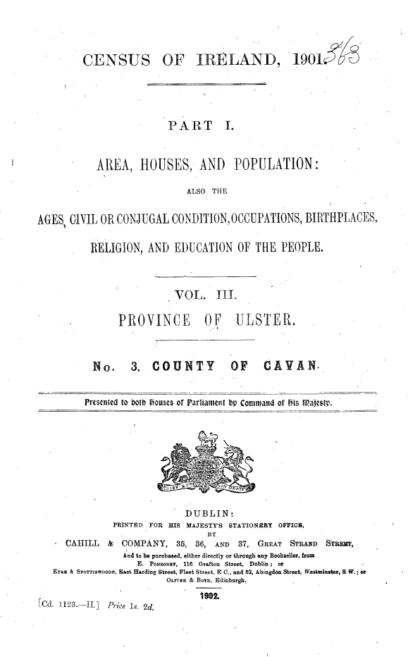 Census Reports: Cavan 1901