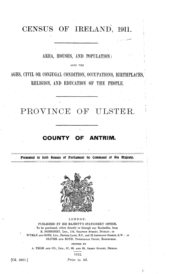 Census Reports: Antrim 1911
