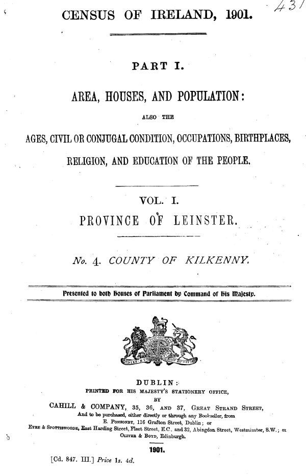 Census Reports: Kilkenny 1901